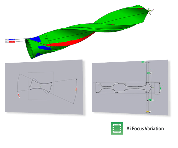 Full 3D characterization of a drill bit