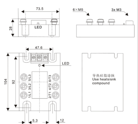 LDG三相電機(jī)正反轉(zhuǎn)固態(tài)繼電器SSRRR2A48D550 