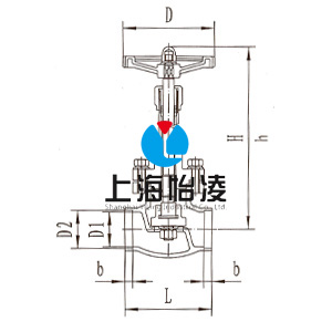 焊接低溫短軸截止閥圖紙