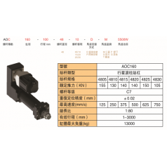 靈德伺服電動缸大力推桿缸AOC160