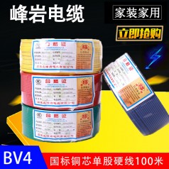 4平方電線河北電線電纜生產(chǎn)廠家直銷bv銅芯家裝家用布電線